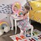 Costway Kids Vanity Makeup Dressing Table Chair Set Wooden W/ Mirror Drawer